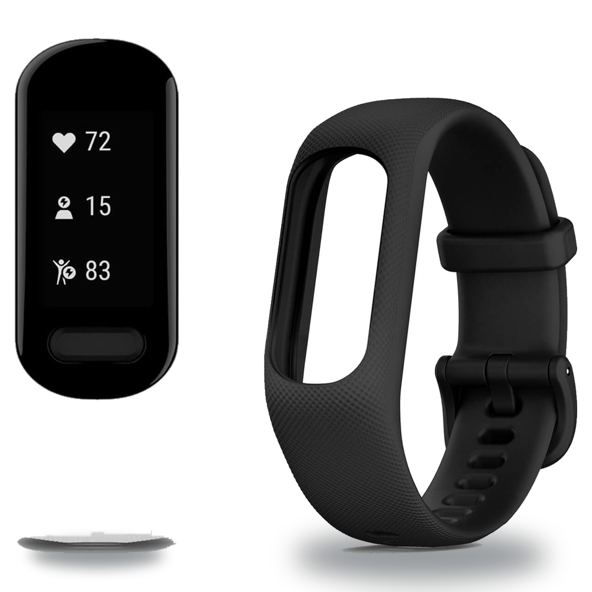 Garmin vivosmart 5 Tracker + Replacement Band Package — White, S/M (Small / Medium)