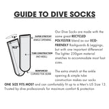 Spacefish Army Manta Mayhem Dive Socks sizing guide