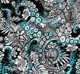 Spacefish Army Electric Blue Octofloral Dive Socks