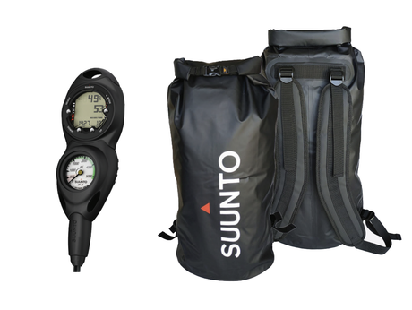 Suunto CB-2 In Line/4000/Zoop Novo Combo with Suunto Dry Bag-Black-