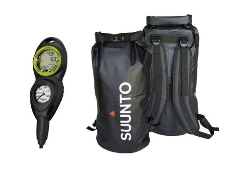 Suunto CB-2 In Line/4000/Zoop Novo Combo with Suunto Dry Bag-Lime-