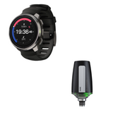 Suunto Ocean Dive Computer and Sport Watch with Tank Pod Package-Steel Black-