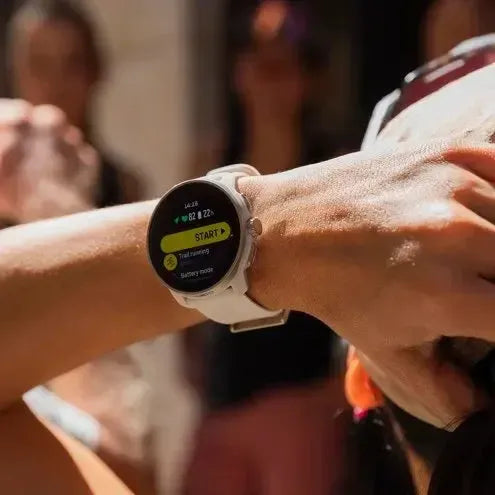 Suunto Race S Powder Pink action shot