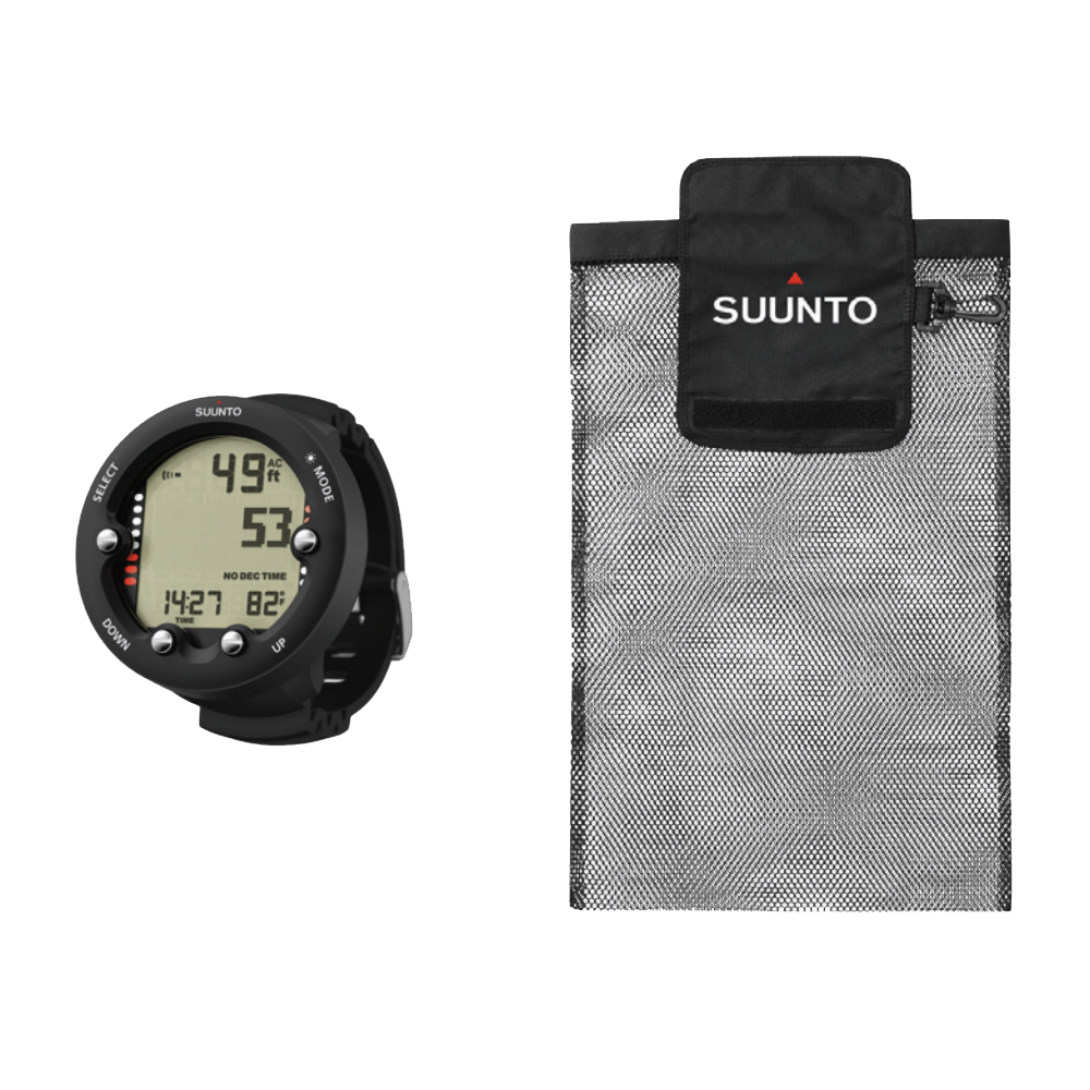 Suunto Zoop Novo with Suunto Mesh Debris Beach Cleanup Bag-Black-