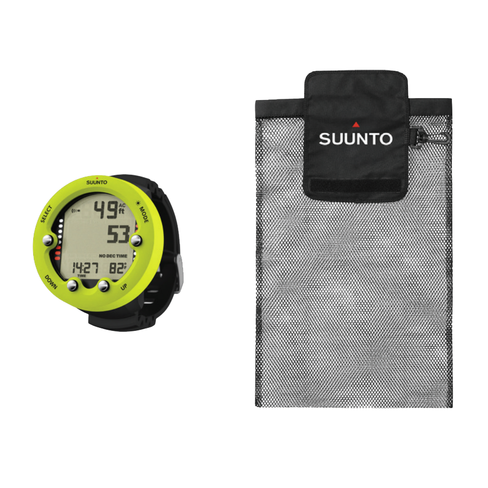 Suunto Zoop Novo with Suunto Mesh Debris Beach Cleanup Bag-Lime-