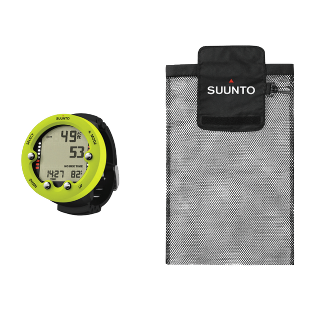 Suunto Zoop Novo with Suunto Mesh Debris Beach Cleanup Bag-Lime-