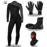 Bare Elate 5mm Thermal Package – Womens Wetsuit + Hood + Gloves + Boots — includes Bare 5mm Elate Neoprene Womens Multi-Spor…