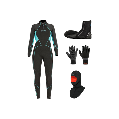 Bare Evoke 5mm Thermal Package – Womens Wetsuit + Hood + Gloves + Boots