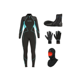 Bare Evoke 7mm Thermal Package – Womens Wetsuit + Hood + Gloves + Boots — includes Bare 7mm Evoke Full Wetsuit Womens, Bare…