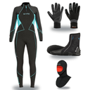 Bare Evoke 7mm Thermal Package – Womens Wetsuit + Hood + Gloves + Boots — Aqua