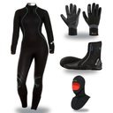 Bare Nixie Ultra 3/2mm Thermal Package – Womens Wetsuit + Hood + Gloves + Boots — Black