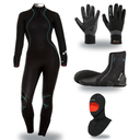 Bare Nixie Ultra 7mm Thermal Package – Womens Wetsuit + Hood + Gloves + Boots — Black
