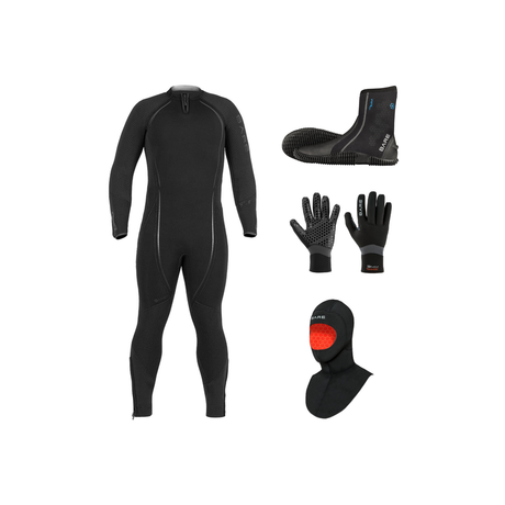 Bare Reactive 7mm Thermal Package – Mens Wetsuit + Hood + Gloves + Boots — Black