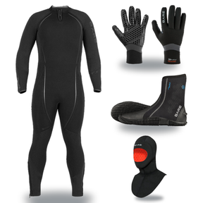 Bare Reactive 7mm Thermal Package – Mens Wetsuit + Hood + Gloves + Boots — Black