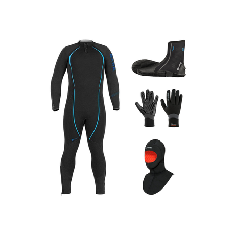 Bare Reactive 7mm Thermal Package – Mens Wetsuit + Hood + Gloves + Boots — Blue