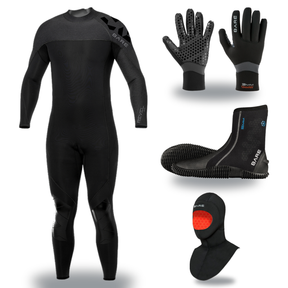 Bare Revel 3/2mm Thermal Package – Mens Wetsuit + Hood + Gloves + Boots