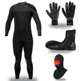 Bare Revel 5mm Thermal Package – Mens Wetsuit + Hood + Gloves + Boots — includes Bare 5mm Revel Neoprene Multi-Sport Mens Fu…