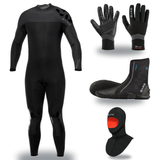 Bare Revel 7mm Thermal Package – Mens Wetsuit + Hood + Gloves + Boots — includes Bare 7mm Revel Neoprene Multi-Sport Mens Fu…