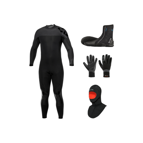 Bare Revel 7mm Thermal Package – Mens Wetsuit + Hood + Gloves + Boots