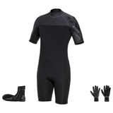 Bare Revel 2mm Warm Water Package – Mens Shorty + Gloves + Boots — includes Bare 2 MM Revel Shorty Mens Scuba Diving Wetsuit…