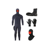 Bare Velocity Ultra 2.0 8/7mm Semi-Dry Thermal Package – Mens Wetsuit + Hood + Gloves + Boots — includes Bare 8/7 Velocity U…
