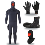 Bare Velocity Ultra 2.0 8/7mm Semi-Dry Thermal Package – Mens Wetsuit + Hood + Gloves + Boots — includes Bare 8/7 Velocity U…