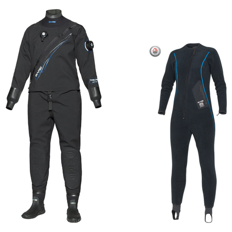 Bare Drysuit Package – Trilam Tech Men's Drysuit + SB System Mid Layer Full — includes Bare Trilam Tech Diving Drysuit - Men…