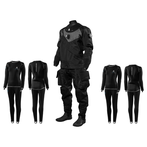 Waterproof Drysuit Package – D8 Origo Women's Drysuit + Meshtec 3D Shirt + Meshtec 3D Pants