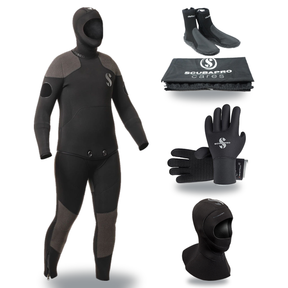 Scubapro Classico 7.5/6mm Thermal Package – Mens Wetsuit + Hood + Gloves + Boots