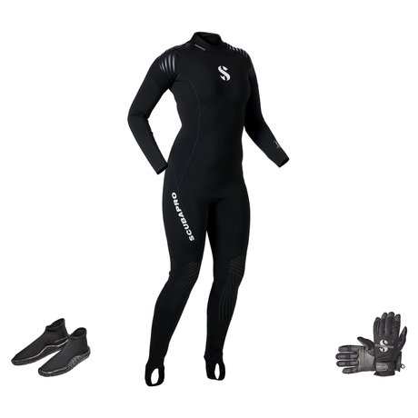 Scubapro Definition 1mm Warm Water Package – Womens Wetsuit + Gloves + Boots