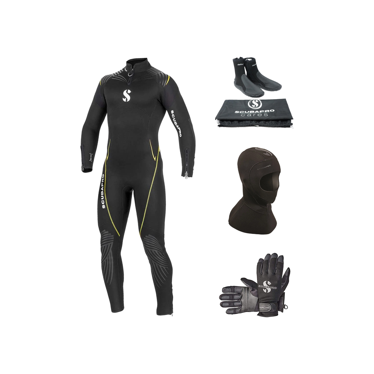 Scubapro Definition 3mm Thermal Package – Mens Wetsuit + Hood + Gloves + Boots — includes Scubapro Definition Steamer 3mm Me…