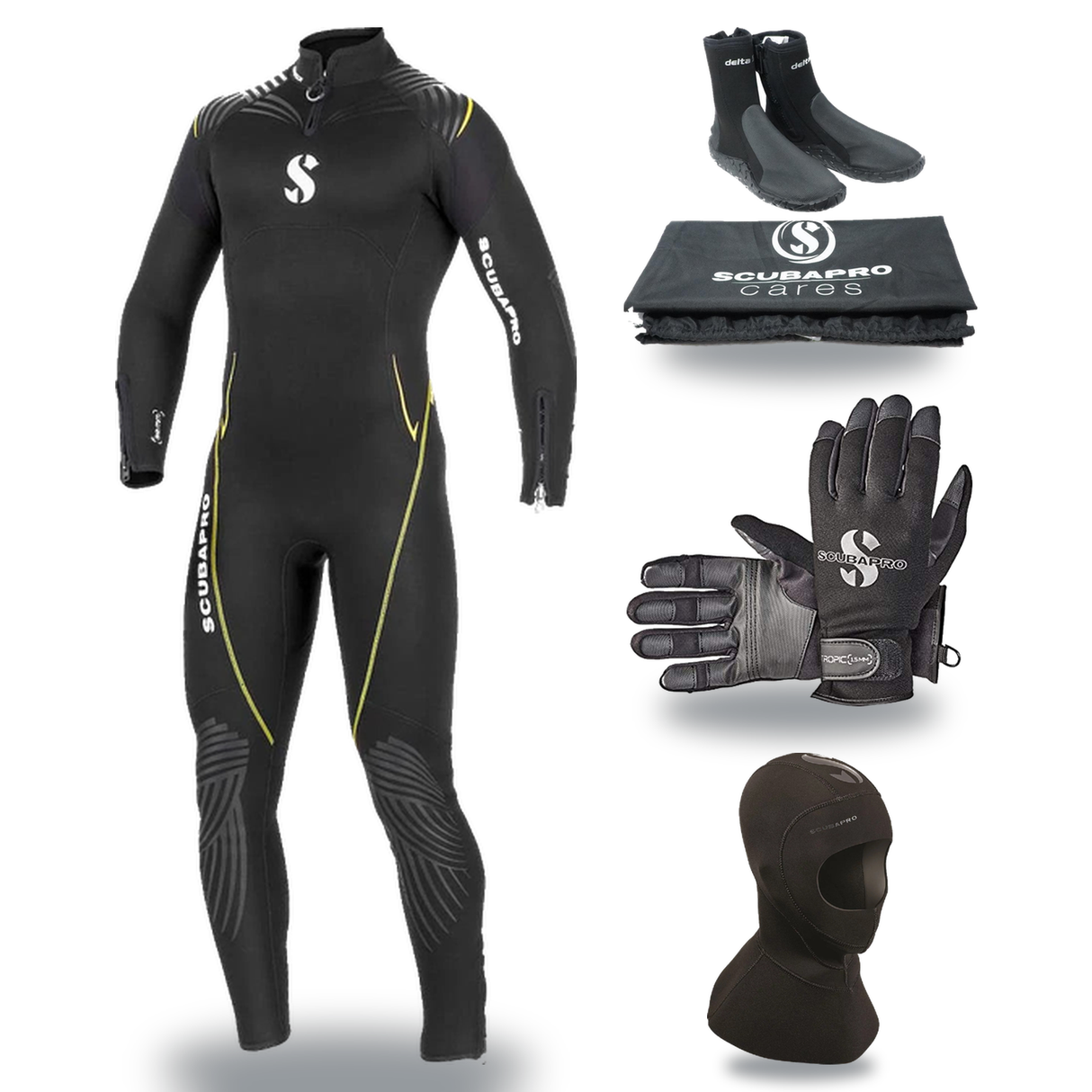 Scubapro Definition 3mm Thermal Package – Mens Wetsuit + Hood + Gloves + Boots — includes Scubapro Definition Steamer 3mm Me…