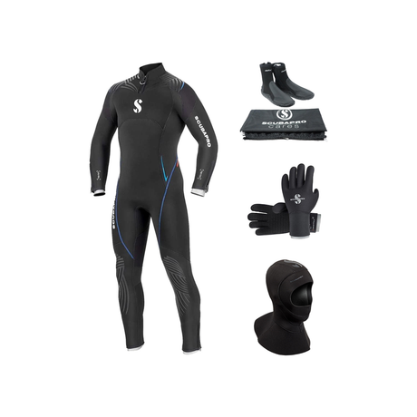 Scubapro Definition 7mm Thermal Package – Mens Wetsuit + Hood + Gloves + Boots — includes Scubapro Definition Steamer 7mm Me…