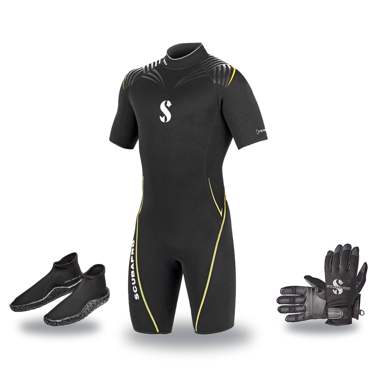 Scubapro Definition 2.5mm Warm Water Package – Mens Shorty + Gloves + Boots