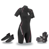 Scubapro Definition 2.5mm Warm Water Package – Womens Shorty + Gloves + Boots — includes Scubapro Definition 2.5mm Womens Sh…