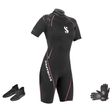 Scubapro Definition 2.5mm Warm Water Package – Womens Shorty + Gloves + Boots — includes Scubapro Definition 2.5mm Womens Sh…