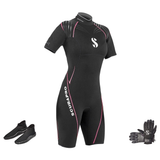 Scubapro Definition 2.5mm Warm Water Package – Womens Shorty + Gloves + Boots — includes Scubapro Definition 2.5mm Womens Sh…