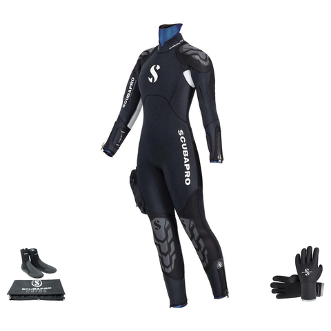 Scubapro Novascotia 7.5mm Semi-Dry Thermal Package – Womens Hooded Wetsuit + Gloves + Boots