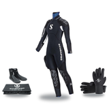 Scubapro Novascotia 7.5mm Semi-Dry Thermal Package – Womens Hooded Wetsuit + Gloves + Boots — includes Scubapro Novascotia S…