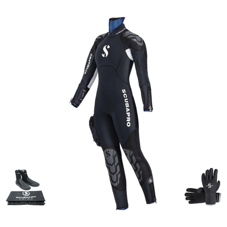 Scubapro Novascotia 7.5mm Semi-Dry Thermal Package – Womens Hooded Wetsuit + Gloves + Boots