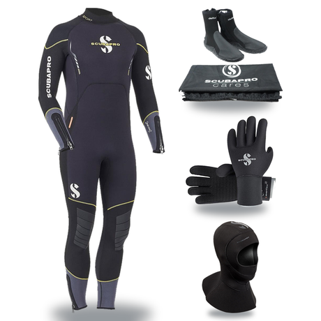 Scubapro Sport Steamer 5mm Thermal Package – Mens Wetsuit + Hood + Gloves + Boots