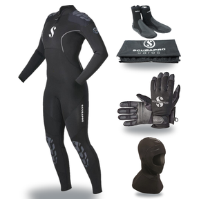 Scubapro Everflex Yulex 3/2mm Thermal Package – Womens Wetsuit + Hood + Gloves + Boots