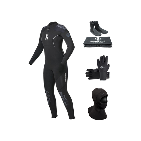 Scubapro Everflex Yulex 5/4mm Thermal Package – Womens Wetsuit + Hood + Gloves + Boots