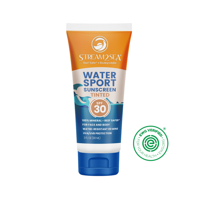 Stream2Sea Tinted Water Sport Sunscreen SPF 30, 3 oz tube