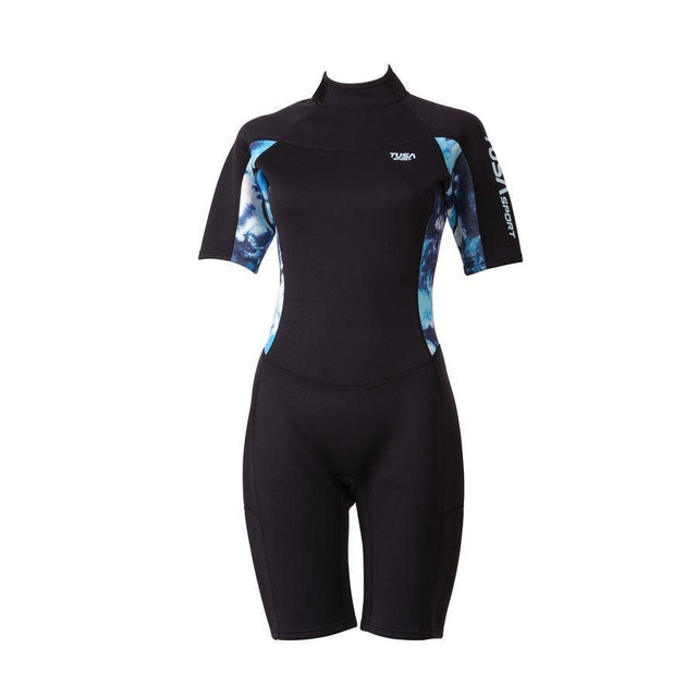 Tusa 2MM Wetsuit Shorty For Women-Black-2XL-