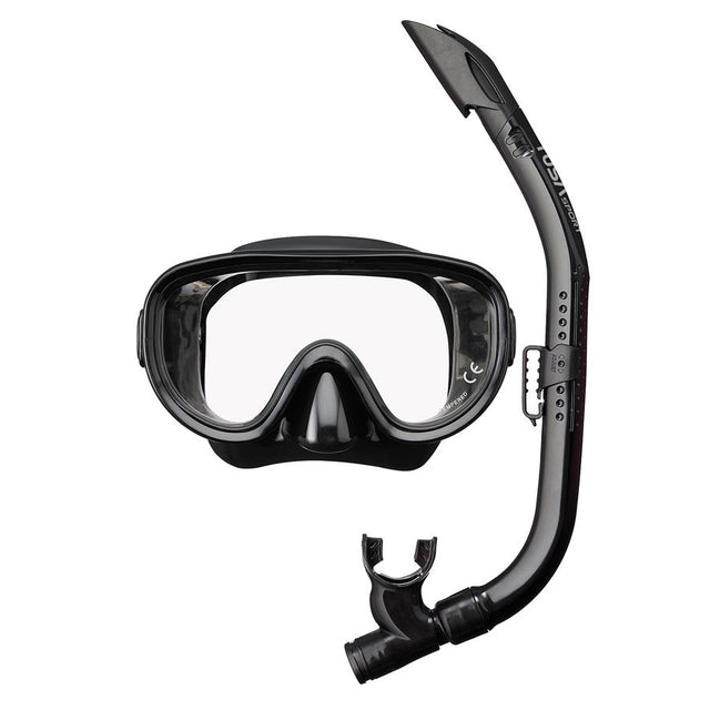 Tusa Adult M/S Snorkeling Combo (UM11/UN0103) Eco Pkg-Black/Black-