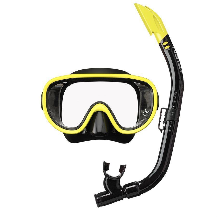 Tusa Adult M/S Snorkeling Combo (UM11/UN0103) Eco Pkg-Black/Yellow-