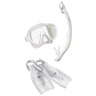 Tusa Snorkeling Set M/S/F (UM-16/USP-250/UF21) Pack-White-Medium-