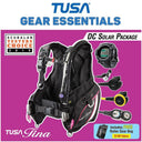Tusa Tina Female Special DC Solar Diving Package-Black-2XS-