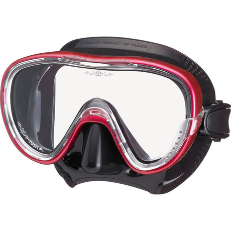 Tusa Tina Single Lens Scuba Diving Mask-Black/Rose Pink